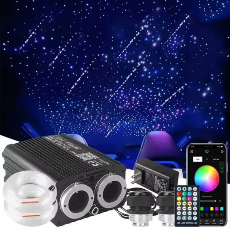 

LED Car Roof Stars Lights Fiber Optic Star Ceiling Light APP Control Ambient Lighting Kit for Interior Decoration 32W RGBW Light