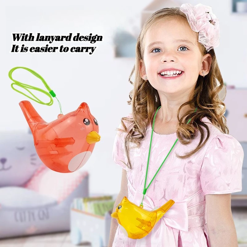 水を追加できる笛を吹く水鳥のおもちゃプラスチック製楽しい学習鳥のさえずり人形口の筋肉トレーニング子供用透明な笛
