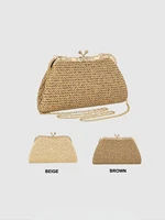 Bolso de paja informal para mujer, bolso de hombro, bandolera, a la moda, para fiesta, boda, graduación, graduación, noche, banquete, regalo