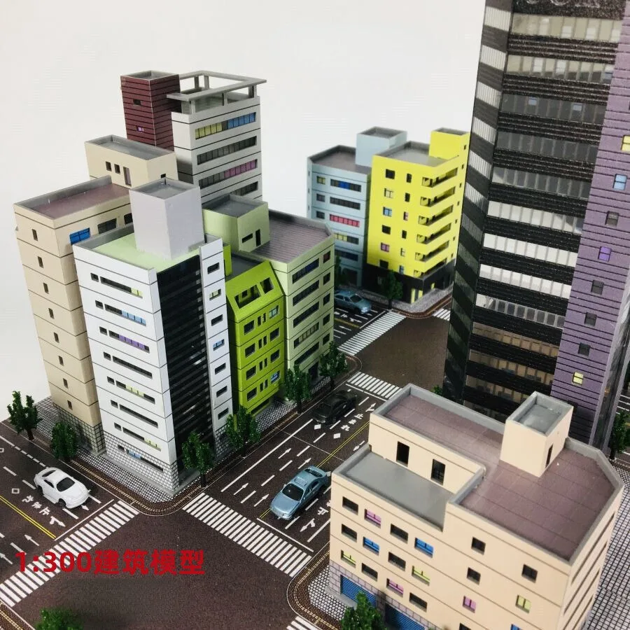 1/300 Outland Models Railroad Layout City House Architectural Model For Bandai