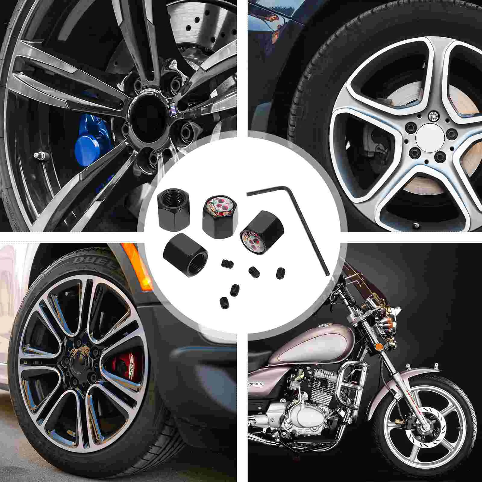 Anti-theft Mouth Cap Wheel Tire Caps Covers Car Valves Copper Accessories Auto Electric Bike Stem Air