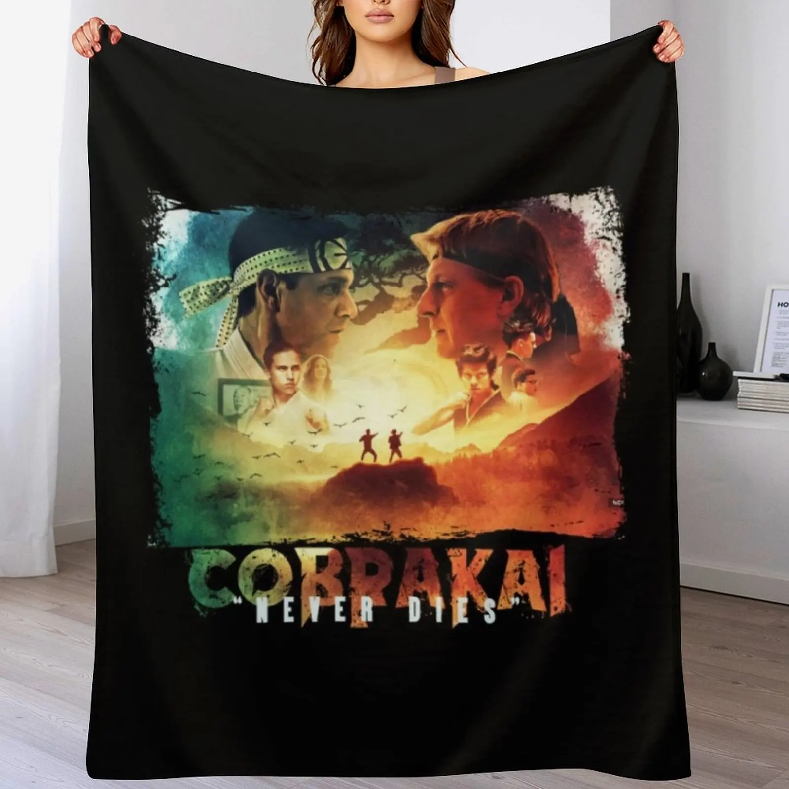 Cobra Kai cobra kai fight Throw Blanket Cute Warm For Baby Blankets