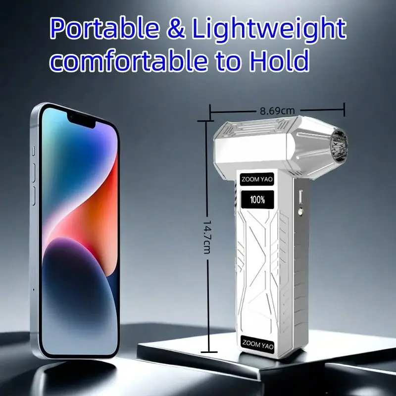 Ventilador violento turbo portátil inalámbrico de alta velocidad, motor sin escobillas, barbacoa para acampar, asistencia de combustión, eliminación de polvo