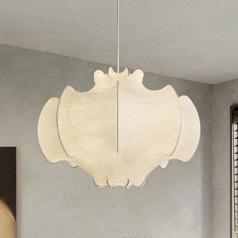 

Nordic Creative Silk Wabi-Sabi Wind Led E27 Pendant Lights Living Dining Room Bedroom Home Decor Chandelier Hanging Lamp Fixture