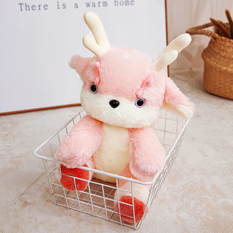 لعبة قطيفة على شكل تنين وردي كاواي، دمى حيوانات محشوة ناعمة، وسادة استرضاء لديكور المنزل، هدية عيد ميلاد رائعة للبالغين والأطفال