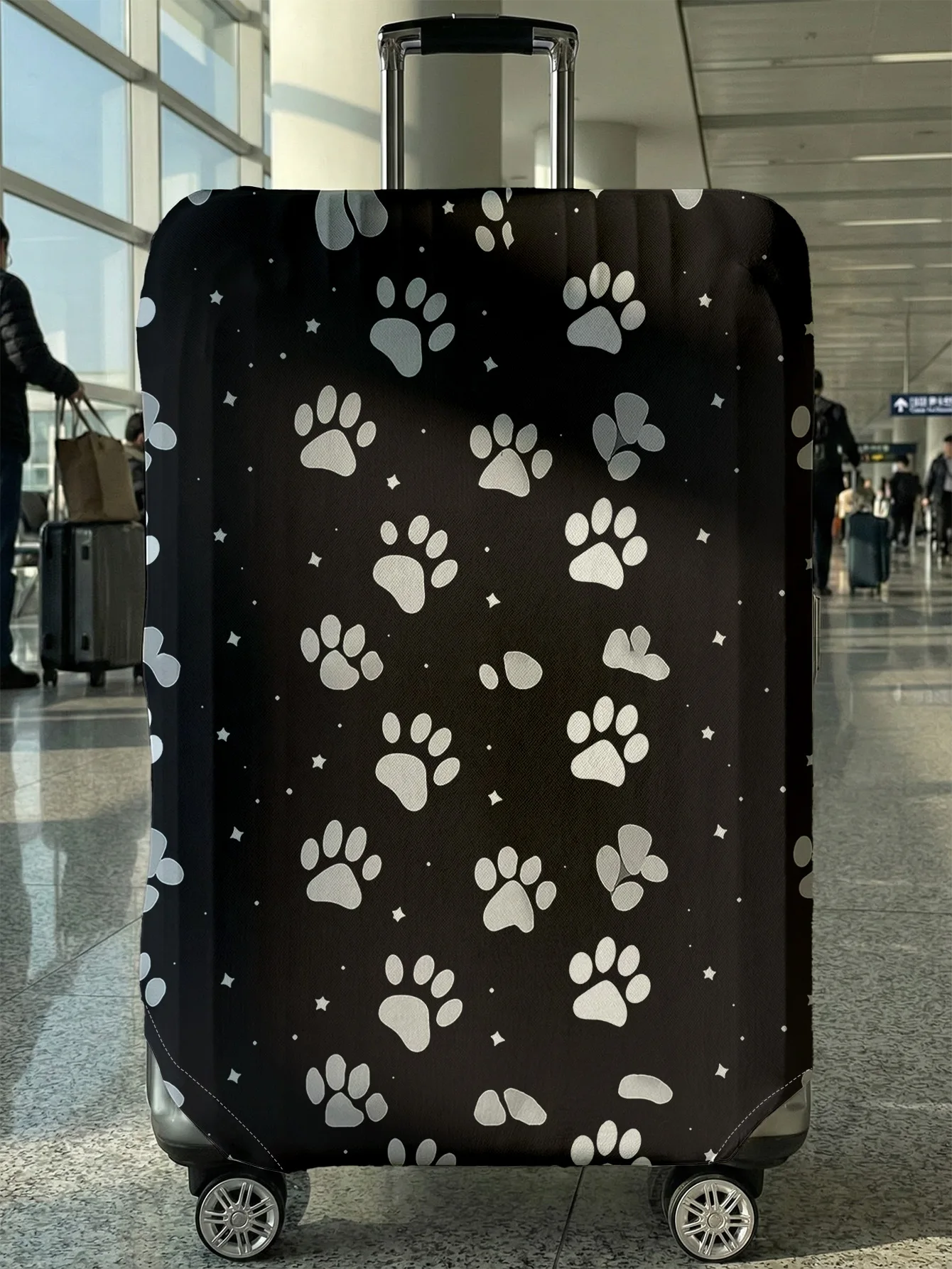 

Защитный чехол для багажа с принтом в виде звезд и лап, подходит для чемоданов 18-32 дюймов, чехлы для ручек багажа, аксессуары для путешествий.