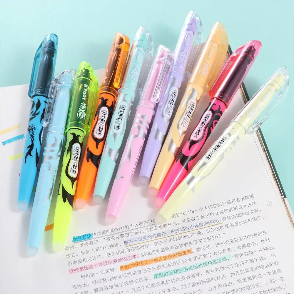 Students Stationary Writing Supplies Magic Pen With Eraser Pastel Drawing Pen Erasable Highlighters Fluorescent Markers Pen