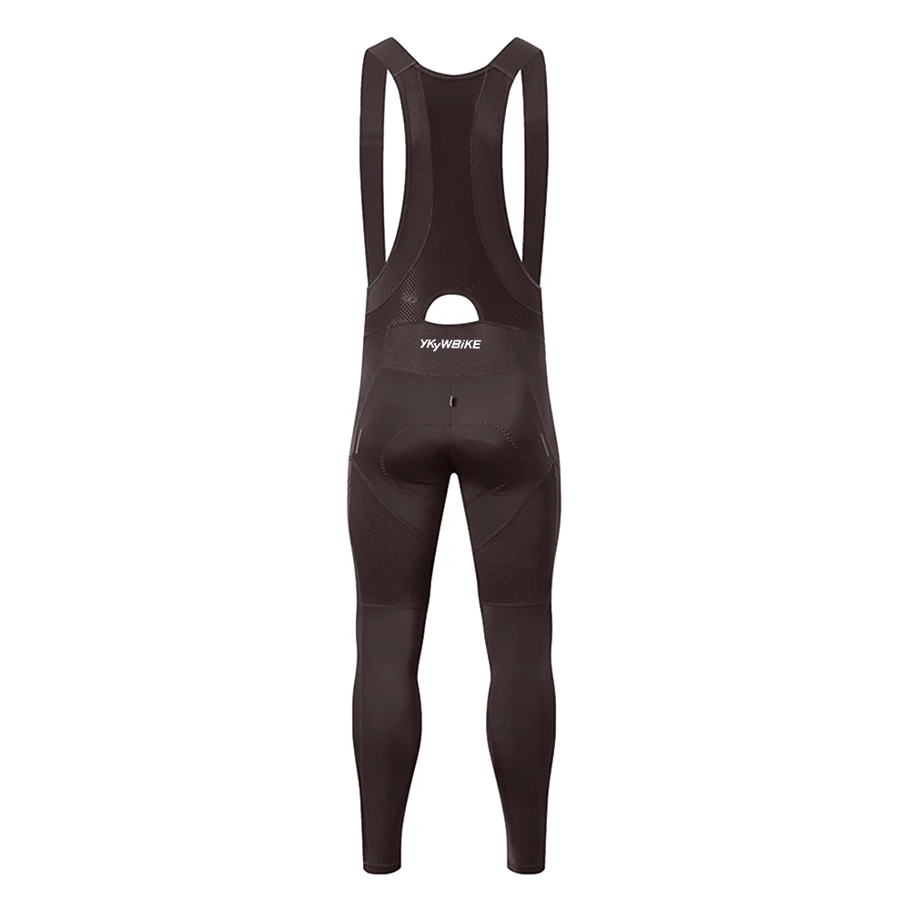 YKYWBIKE Herren Fahrradhosen mit Trägern Lang, 15~20℃, Langstreckenstrumpfhosen, MTB-Fahrradhosen, Profi-Team Rennhosen, 2 Tasch – Detail 19