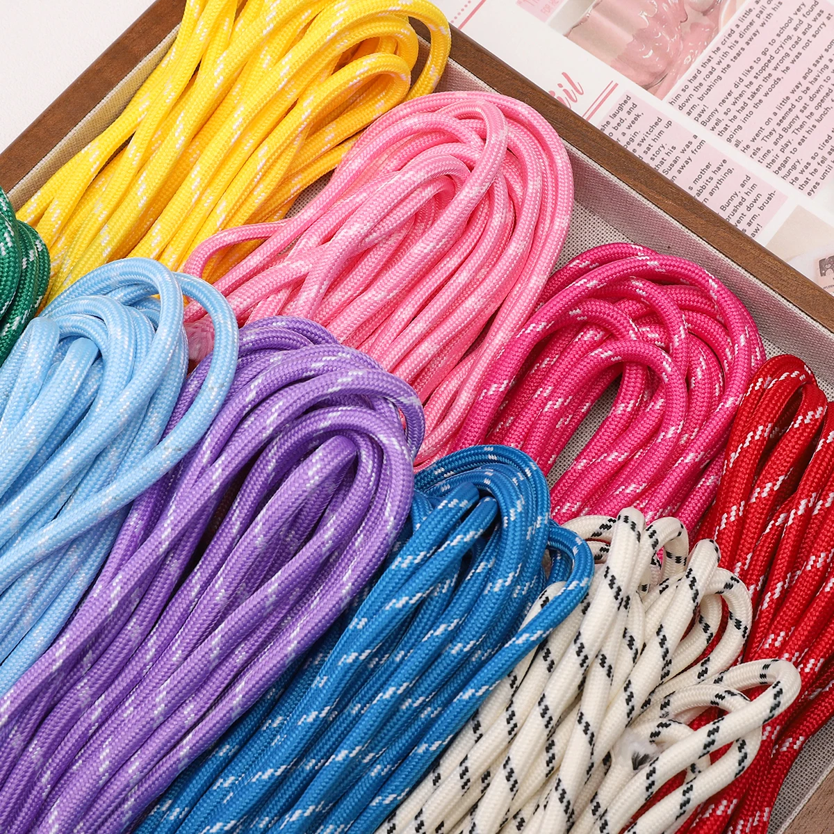 New Colors Braided Polyester Cord 5M 5mm For DIY Beading Phone Lanyard Jewelry Making Accessories Handmade Rope Wholesale Color