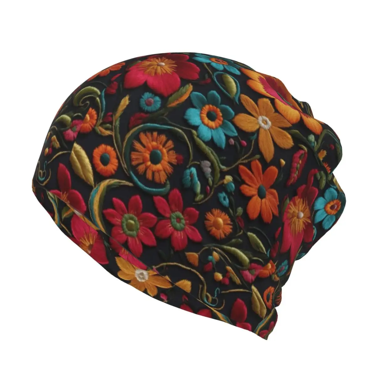 Mexican Flroal Rebozos Mexicanos Bandana Neck Gaiter Wrap Mask Scarf Multifunction Cycling Scarf Beanies Hat for Adult Washable