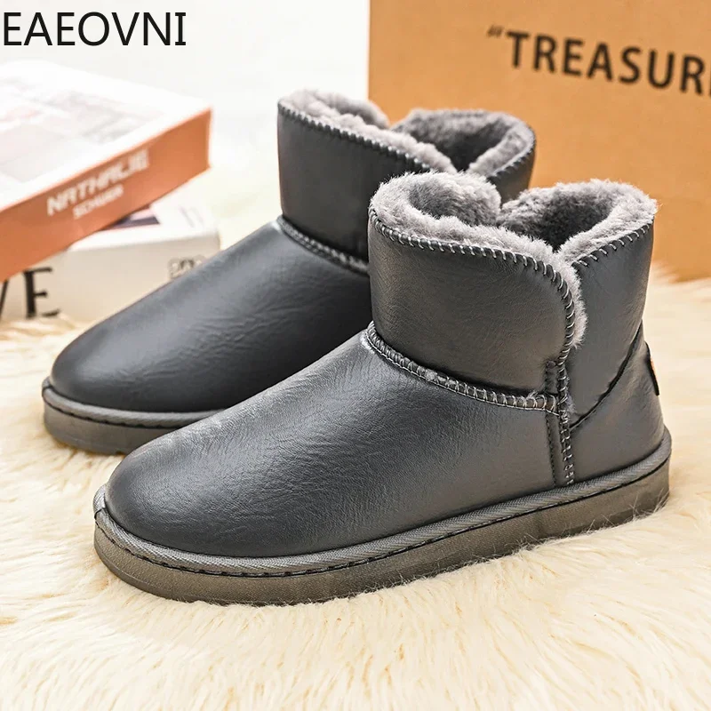 Snow Boots for Man Indoor Outdoor Men's Boot Walking Winter High Tops Non-slip Man Shoes Plus Cotton Warm Fashion Casual Shoe