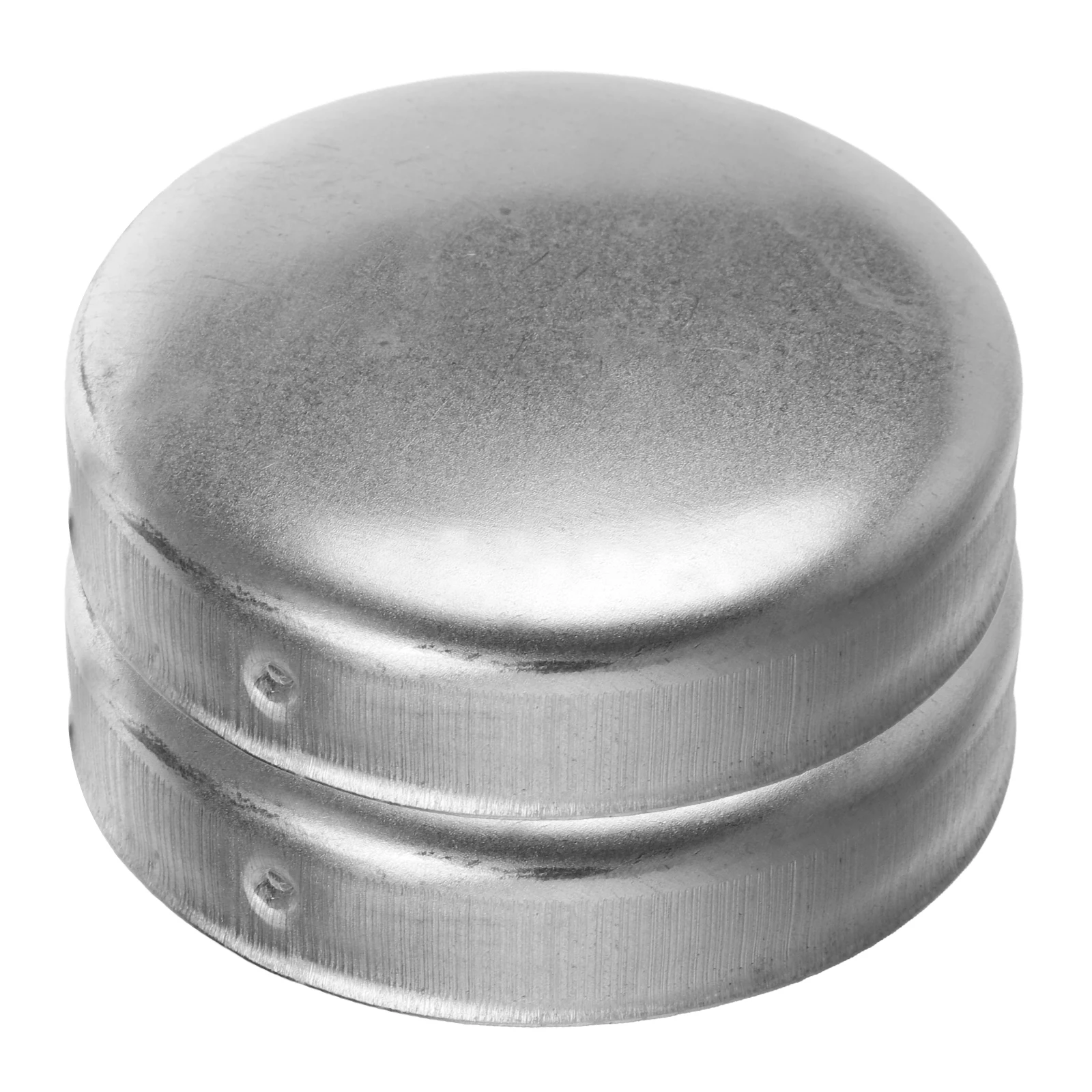 

2pcs Warning Column Cap Round Fence Post Caps Metal Cover External 76mm Durable Suitable Various Safety Practical Functionality