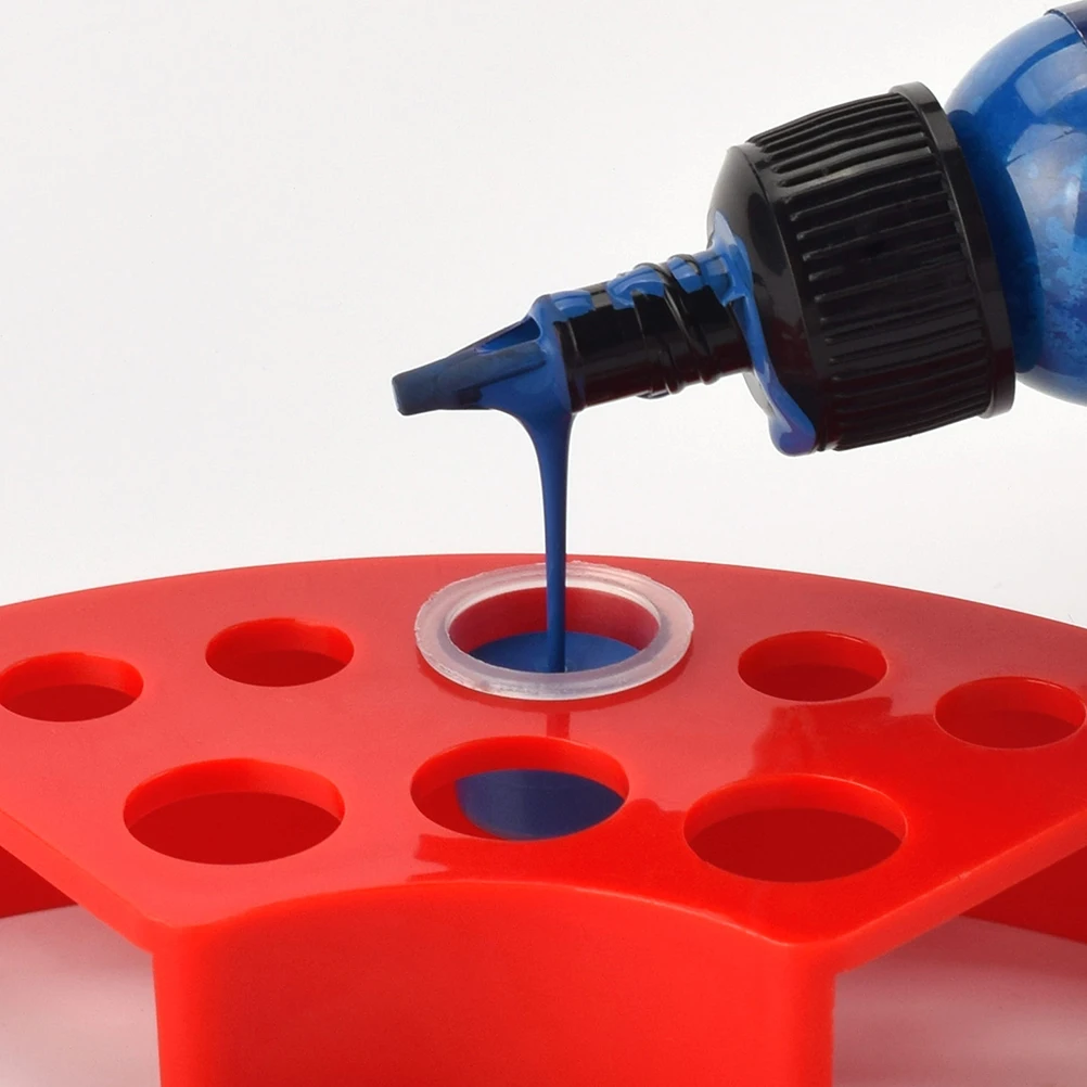 

2 Pcs Color Rack Pigment St Ink Holder Tattoos Color Cup Rack Plastic Display Storage Red Cup St Bracket tattoosalonsupplies