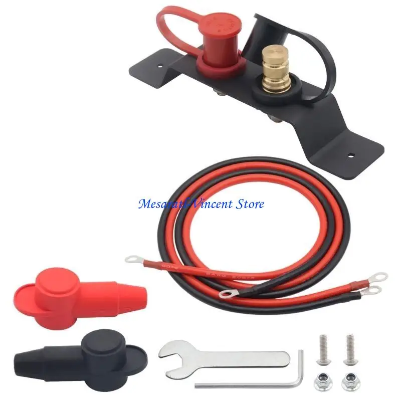 relocalisation des bornes batterie A70F avec support, couvercle étanche pour tondeuse à gazon