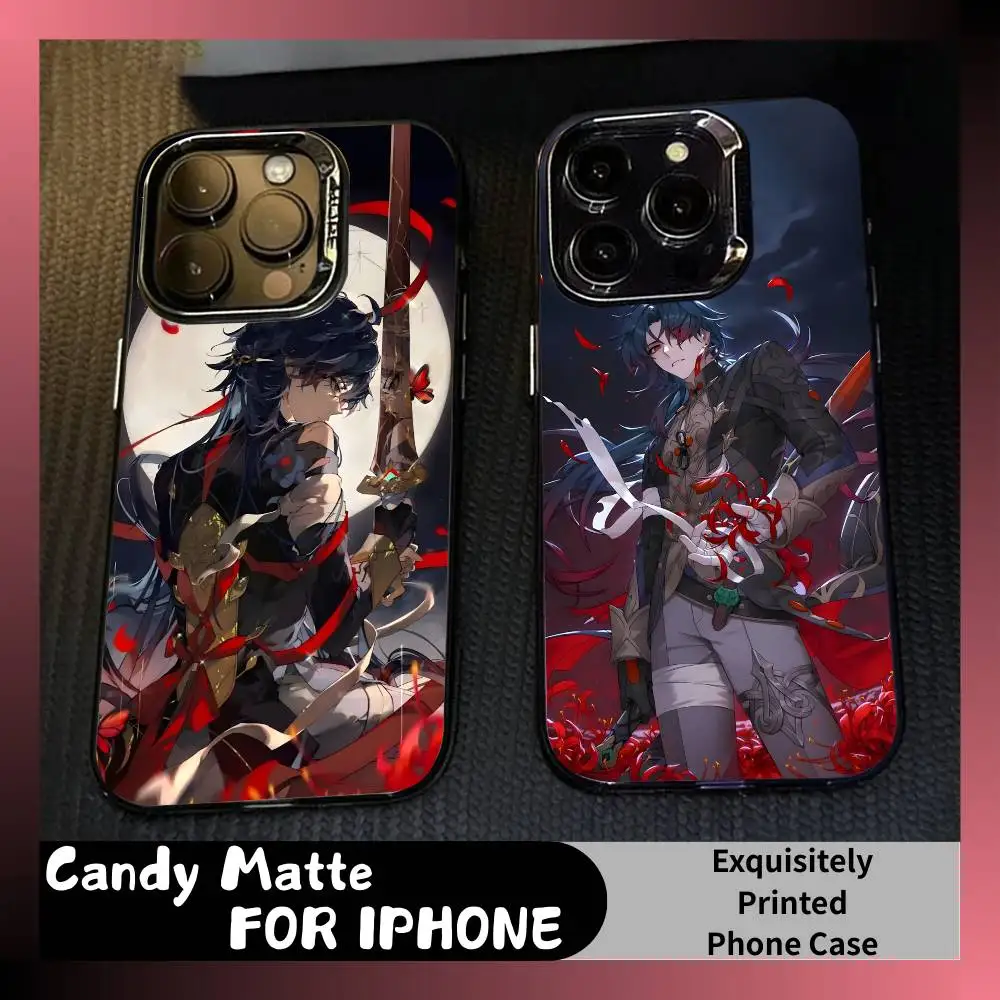

B-Blade Dark Aesthetic Ying-xing Phone Case For iPhone 16 17 15 14 12 13 Pro Max Black Candy Matte Shockproof Cover