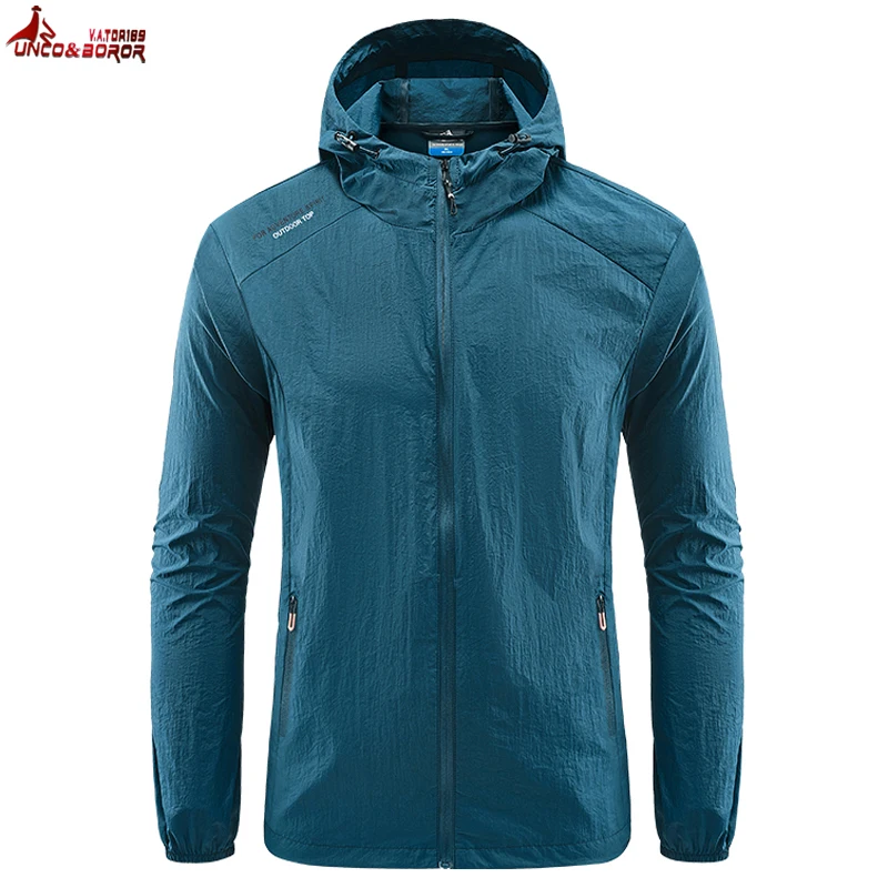 Men's Summer Sun Protection Outdoor Lightweight Hoodie Long Sleeve Fishing Hiking Jacket For Gym Joggers Sports Running Clothing