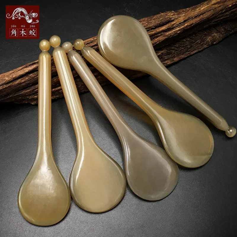 

Horned Yak Horn Beauty , Acupoint Massage Stick, Gua Sha Board