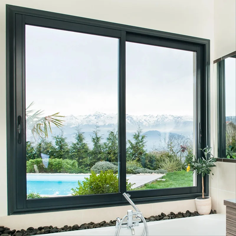 

Windproof Rainproof High Quality Aluminum Alloy Frame Glass Window UV Protection Sliding Windows Modern Design Sunshade Windows