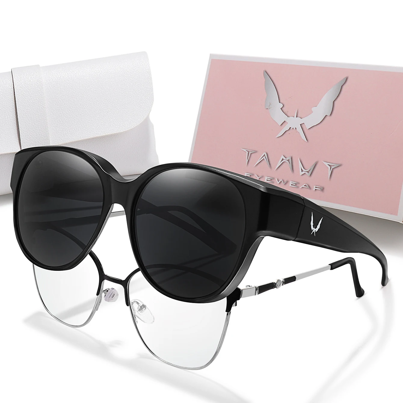 AliExpress TAMWY Men and Women's Fashion Round Over Sunglasses Daily Wear Cycling Shopping Fishing Running Glasses Unisex UV400 Eyewear