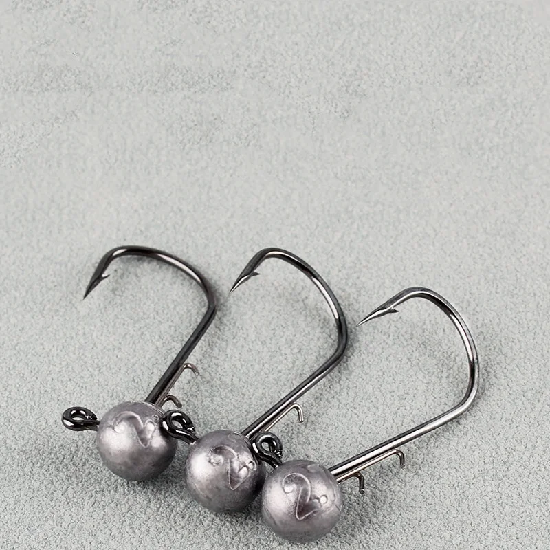 Kleiner Blei-Jigkopfhaken Black Pit 0,6g-3,5g Angelköder Verstärkter Fischhaken Set 10 Stück SALE – Detail 18