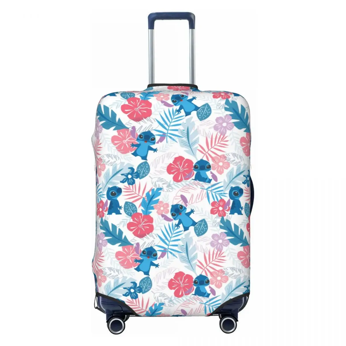 

Custom Stitch Tropical Flowers Luggage Cover Elastic Travel Suitcase Protective Covers Fits 18-32 Inch