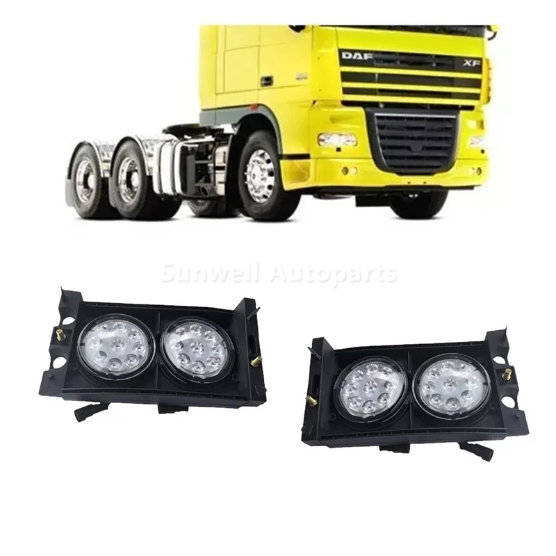 1 Pair 24V LED Fog Lamp for DAF XF95 XF105 XF106 CF85 LF Truck Full LED Fog Light 1725271 1725270