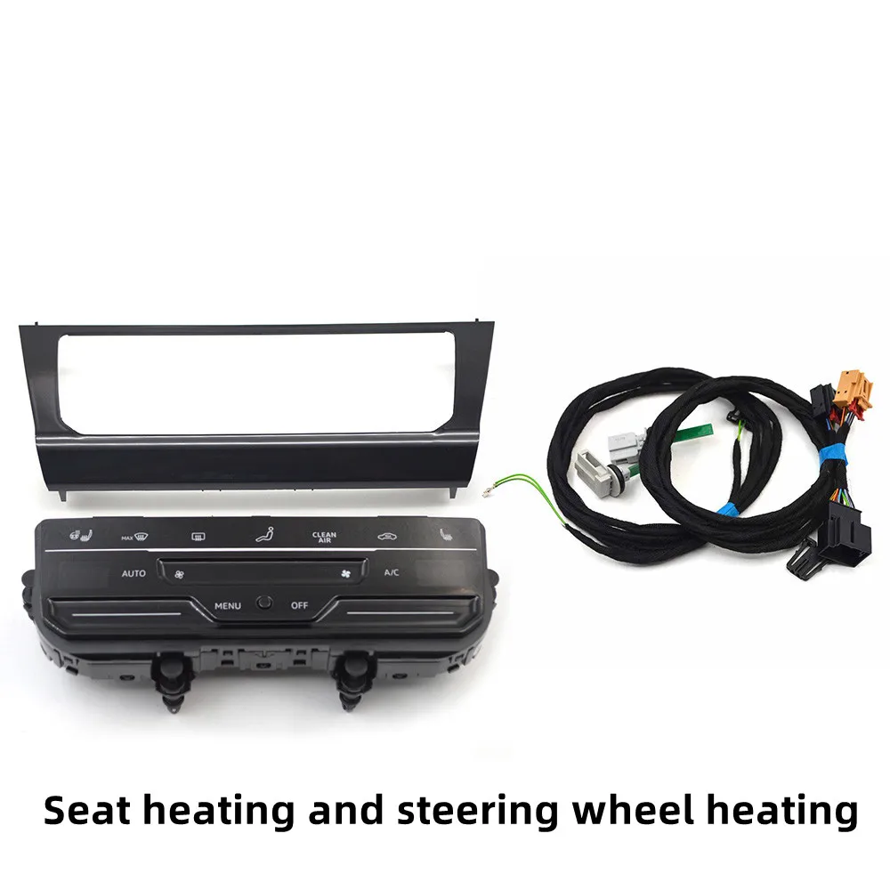 For Skoda Octavia MK3 paint piano black decorative frame LCD touch air conditioner with heating function