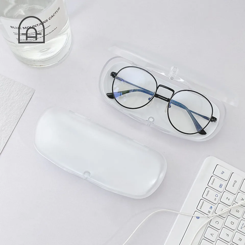 Hard Shell Glasses Cases Plastic Frosted Translucent Eyeglasses Case with ZARSIO 3 Pieces Hard Shell Glasses Cases Plastic Frosted  main image 3