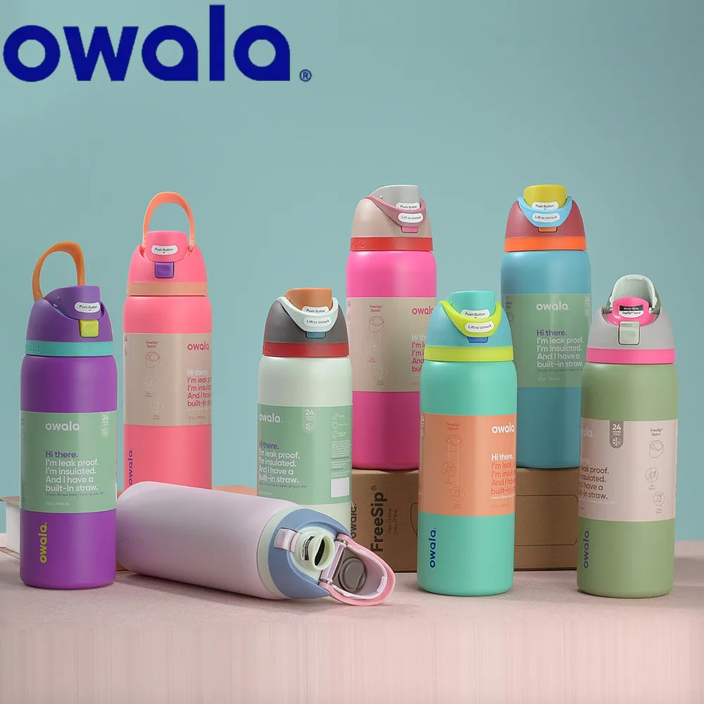 Owala Cup Vacuum Flasks & Thermoses Water Bottle Drinkware Thermo Tumbler Stainless Steel Thermal Mug Original Cold Hot Coffee