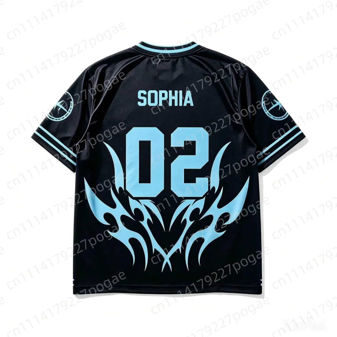 Summer KATSEYE Concert Member Daniela 04 Football Jersey Kpop Merch Y2K Hip Hop Streetwear Breathable Casual Unisex T Shirt