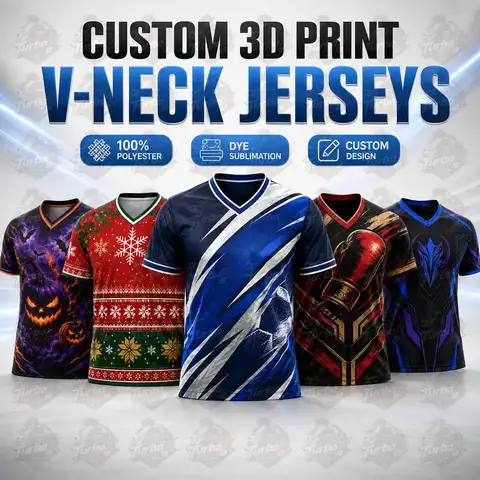 Custom 3d Print V Neck Jersey Men Women Breathable Polyester Short Sleeve Sports Team Shirt Personalized Design Quick Dry Shirts