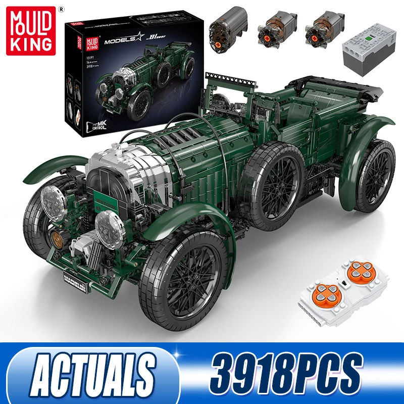 Mould King 13191 Technical Car Building Block The Remote Control Blower Vintage Car Set Assembly Brick Toys Kids Christmas Gift