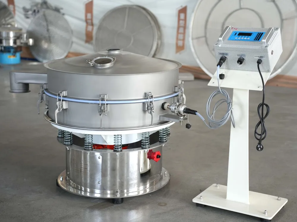 Chenqi tela vibratória rotativa ultrassônica, peneira vibratória de alta precisão, aço inoxidável, máquina de triagem circular