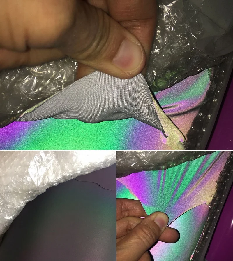 

Elastic Rainbow Gradient Reflective Fabric, Variable Color Brilliant Reflector Fabric, Magic Cloth, Reflective Fashion
