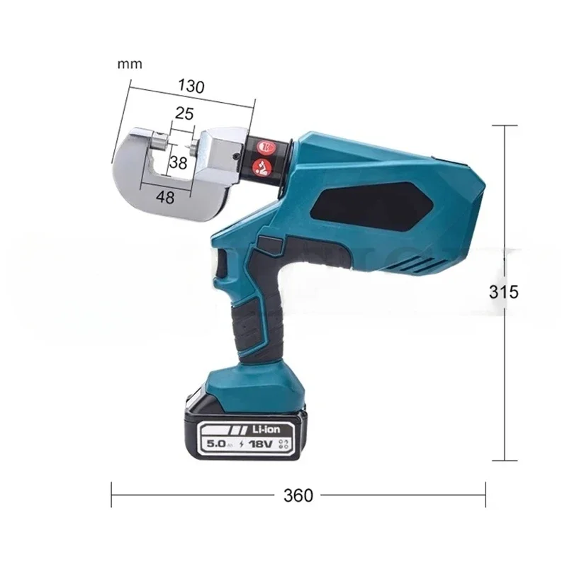 Ferramenta eletro-hidráulica manual punção auto, rebitando o removedor prego, carimbo alumínio corpo que rebitam, 4.0AH 18V