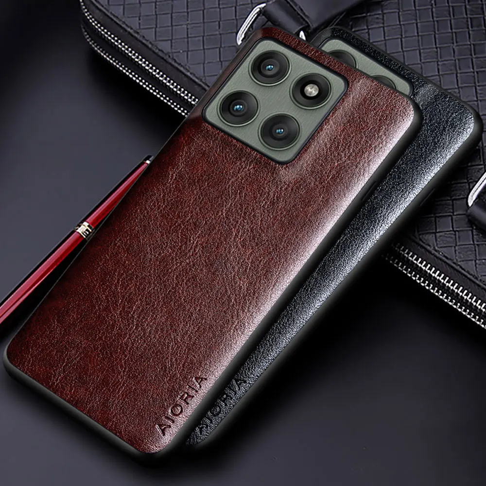 حافظة جلدية فاخرة لهاتف موتورولا إيدج 60 50 فيوجن برو نيو الترا S50 فوندا للأعمال بلون سادة غطاء هاتف صلب من البولي كربونات #1