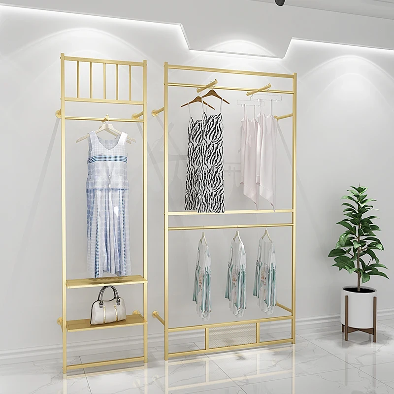 custom.Metal clothing storage rack wall-mounted ceiling women's clothing rack clothing display rack
