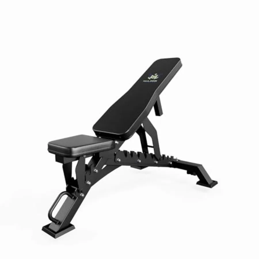 

MAJOR FITNESS Adjustable Weight Bench for Home Garage Gym Strength Training Bench Press Full-Body Workouts Steel Black