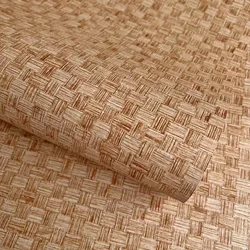 Old Bamboo Mat Pattern Pvc Self-adhesive Waterproof Wallpaper Retro Style Tea House Restaurant Hotel Study Project Wallpaper