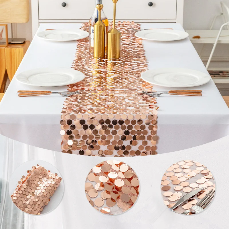 

Sparkle Wedding Table Decoration Table Runner Solid Color Table Runner Country Wedding Table Decoration Modern Home Decoration