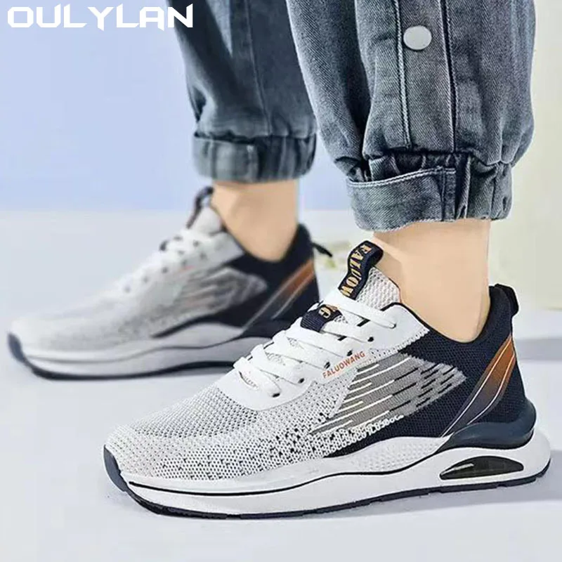 Oulylan Outdoor Trainers Tenis Shoes Men\'s Sneaker Mesh Breathable Casual Shoes Comfort Platform Running Shoes for Men