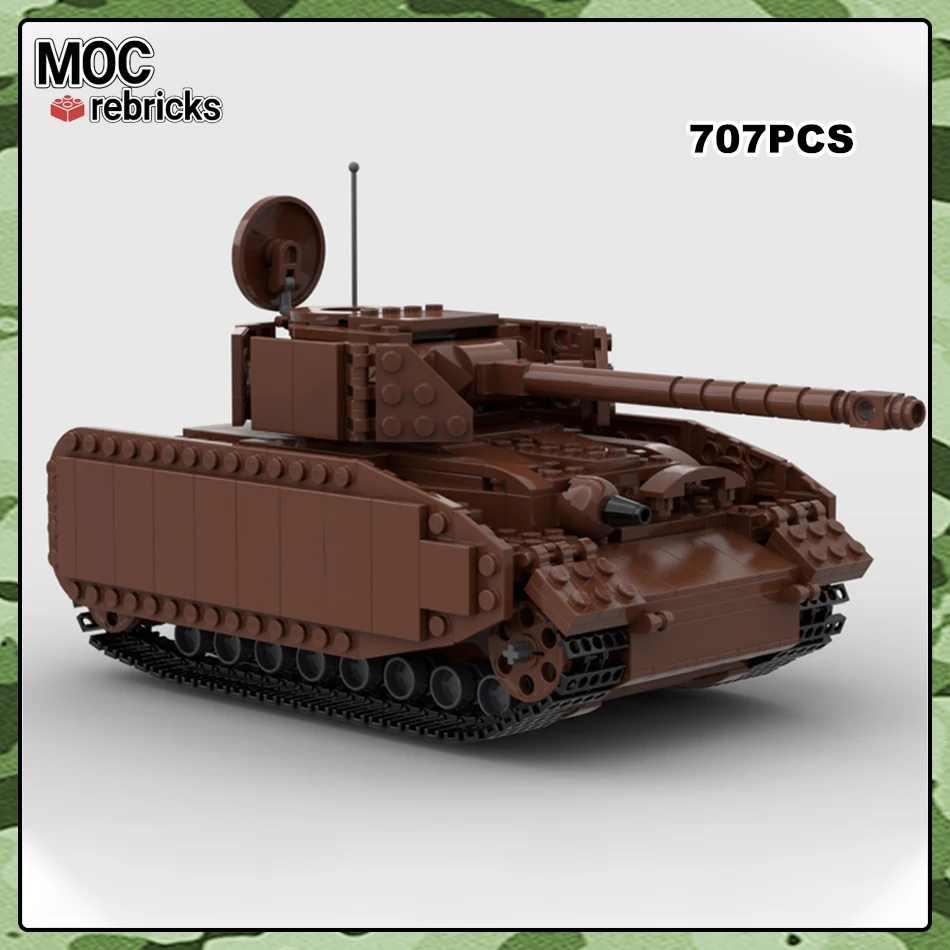 MOC-147500 Military Tanks Panzer IV Ausf Building Blocks German Infantry Fighting Vehicle Model DIY Brick Children's Puzzle Toys