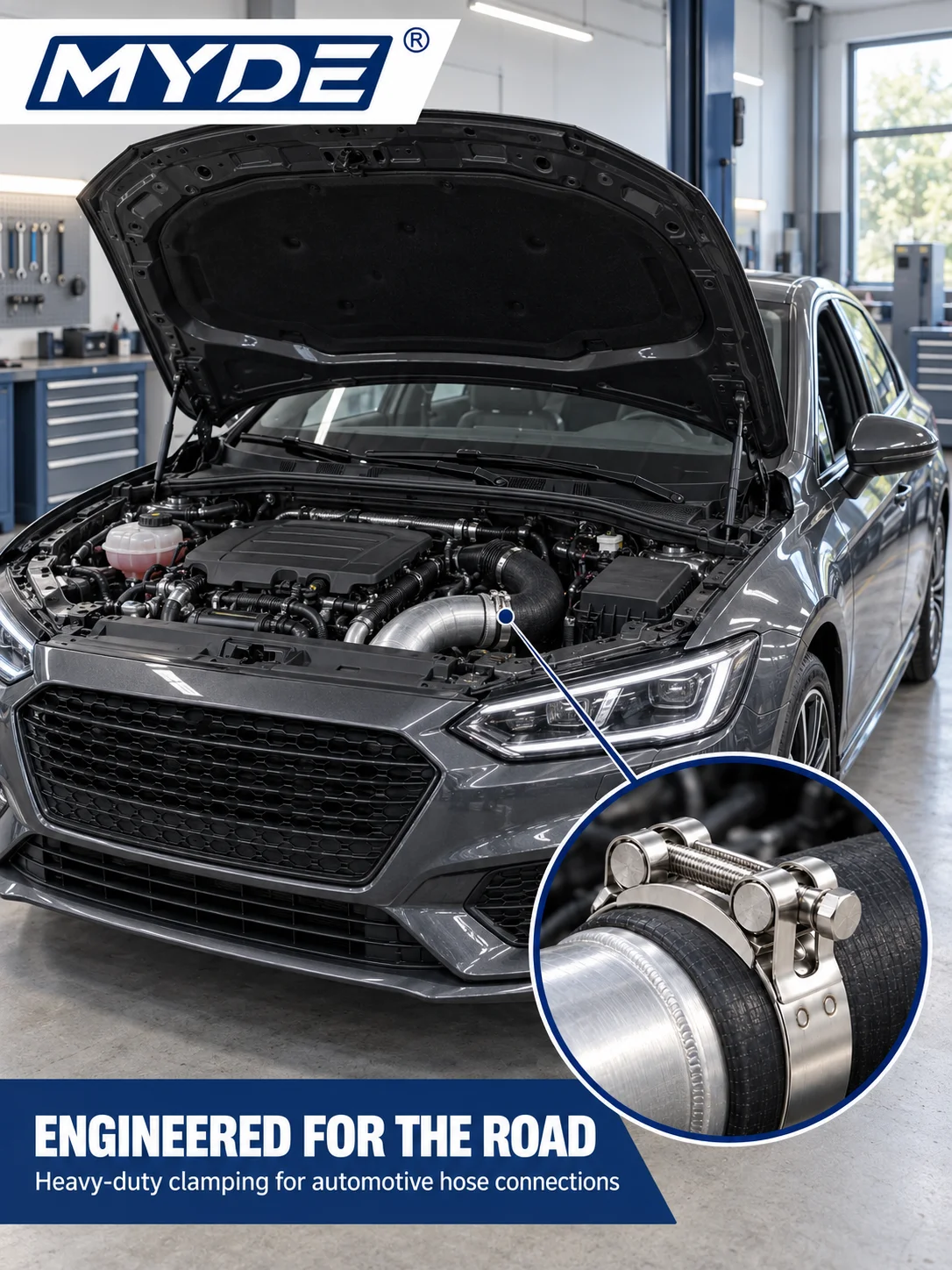 10 Stück 304 Edelstahl T-Bolzen Schlauchschellen Hochleistungs-Klemmen für Auto Turbo Ladeluftkühler Silikonrohre – Detail 9