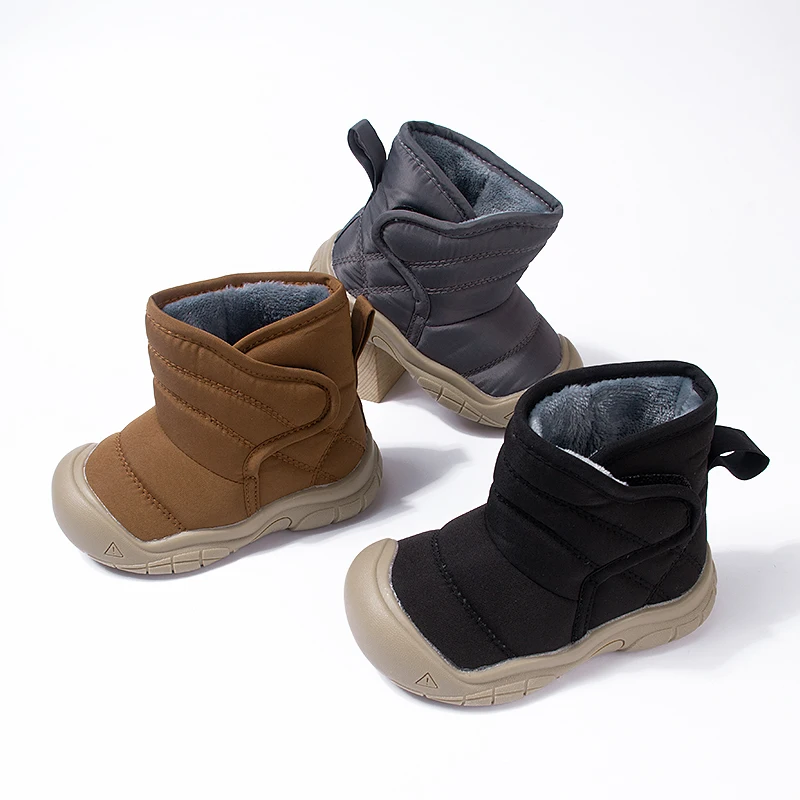 

Winter Waterproof Toe Guard Ankle Kids Snow Thick Fleece Lined Warm Mid Small Cotton Boots Outdoor School Season Bestseller