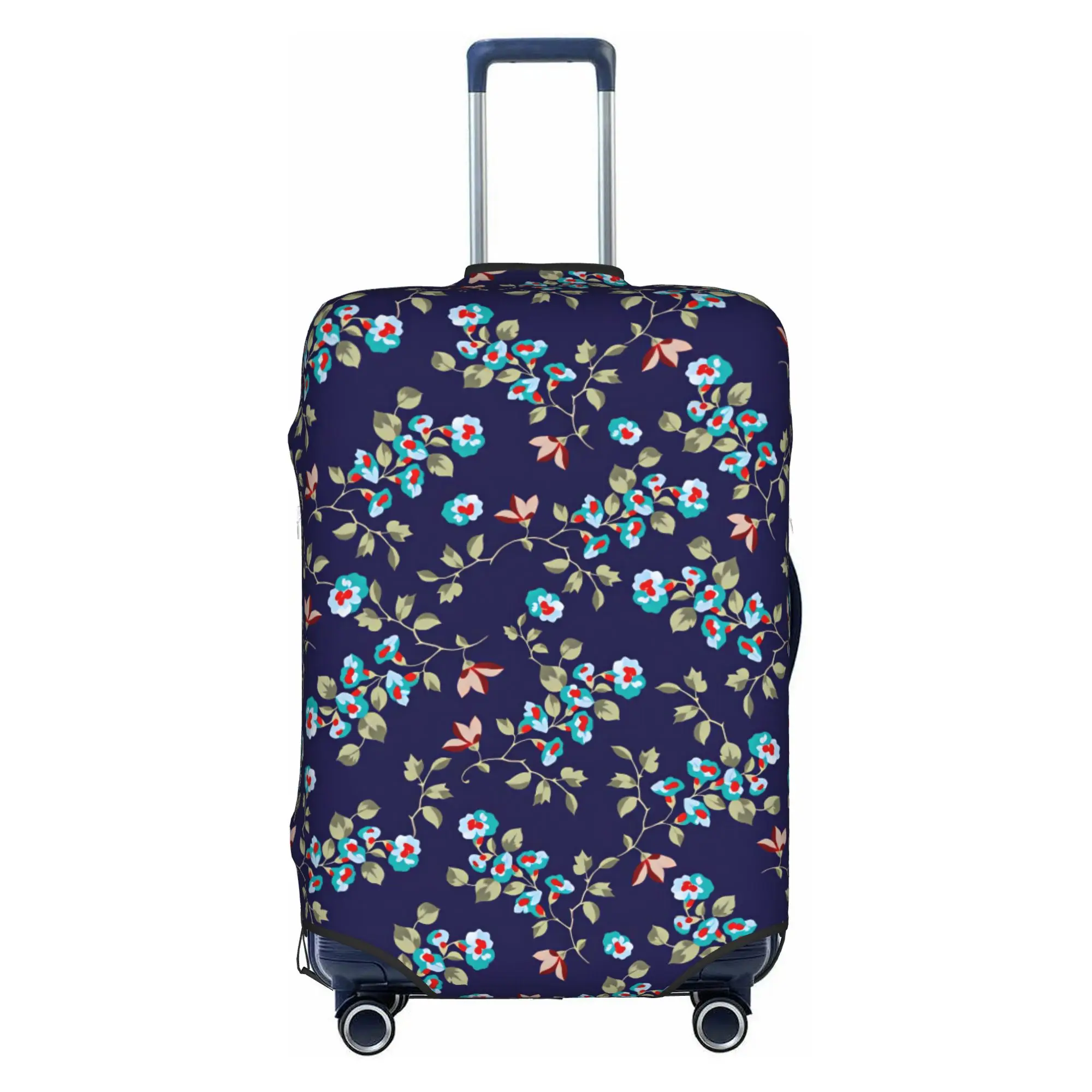 Fashion Ditsy Floral Flowers Seamless Pattern Luggage Cover Protector Washable  Travel Suitcase Covers