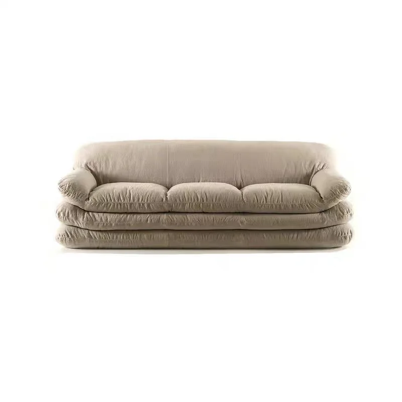 

Lazy, sofa retro fabric, sun sofa, Italian minimalist cream sofa