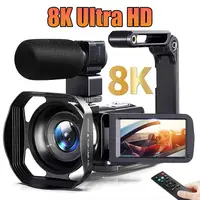Cámara de vídeo HD 8K, pantalla táctil LCD de 3 pulgadas, grabadora de cámara con Zoom Digital 18x, videocámara de grabación portátil Ultra HD WIFI