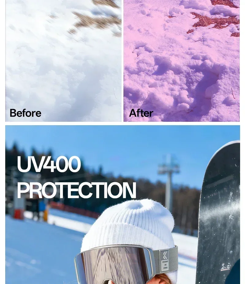 Kapvoe Hot Flip Over Magnetische UV400 Schneebrille Photochromatische Ski- und Schneemobilbrille für Herren und Damen, Antibeschlag-Snowboardbrille, Skiausrüstung – Detail 24