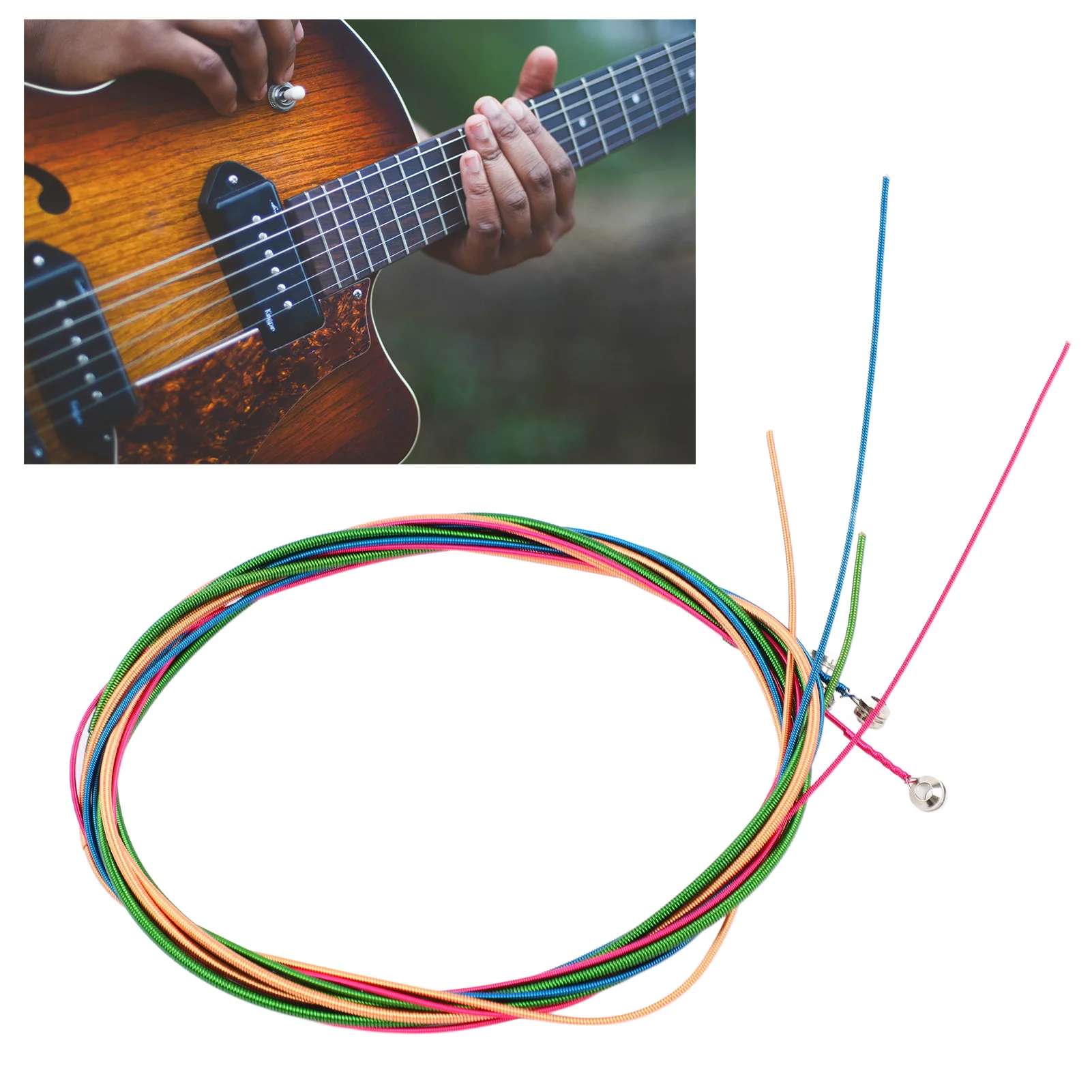 4Pcs Guitar String Kit Stainless Steel Wire Inner Core Electric Bass Colored String For Acoustic Guitar 120cm