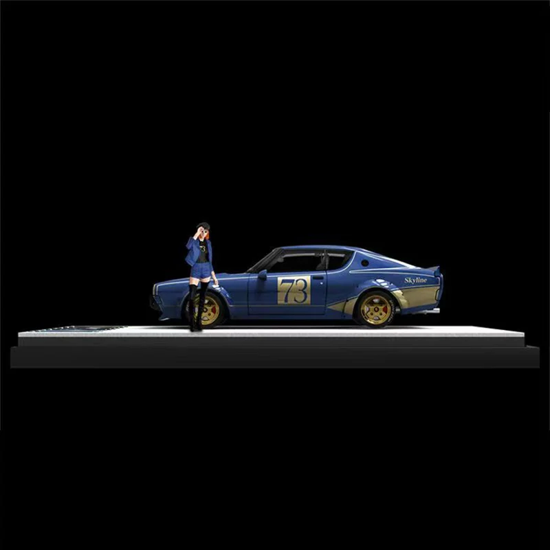 INNO 1:64SKYLINE2000 GT-R No.73 KPGC110 Alloy Motor Vehicle Diecast Models Car Toys Collection Boy's Christmas Gifts